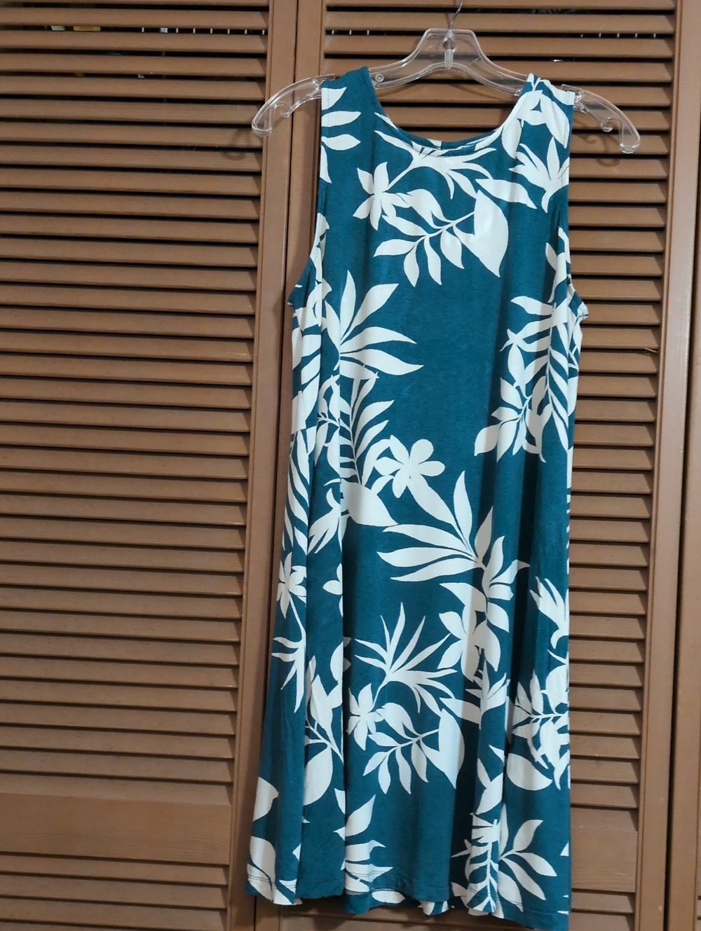 Old Navy Teal and White Floral Midi Dress
